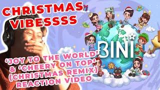 BINI -  'JOY TO THE WORLD' & 'CHERRY ON TOP (CHRISTMAS REMIX)' OFFICIAL AUDIO | REACTION VIDEO #bini