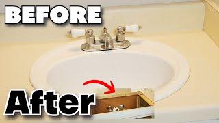 How To Remove Bathroom Vanity Top Countertop Easy Simple