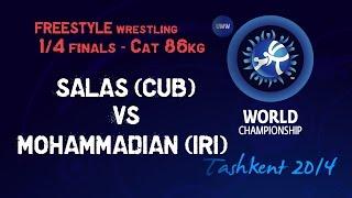 Quarterfinal - Freestyle Wrestling 86 kg - R. SALAS (CUB) vs M. MOHAMMADIAN (IRI) - Tashkent 2014