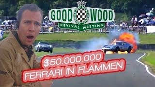 $50 Millionen Ferrari 250 GTO in Flammen! William at Goodwood Revival Part 3