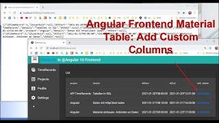  How to Add Custom Columns manually to Angular Material Table . Example Code