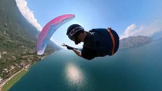 Paragliding Deep Spiral Fun at Lake Garda