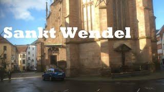 Walking in Sankt Wendel  around the Basilika St. Wendelin / Germany 4K