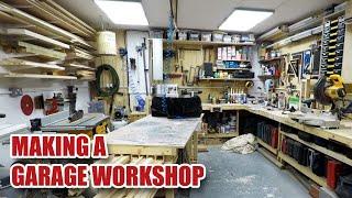 Timelapse in 12 mins - making my GARAGE WORKSHOP!