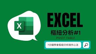 Excel #樞紐分析 1 _7分鐘學會樞紐分析操作心法
