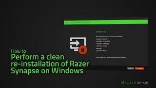 How to perform a clean re-installation of Razer Synapse on Windows