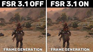 Horizon Forbidden West - RX 570 - AMD FSR 3.1 Frame Generation OFF vs ON