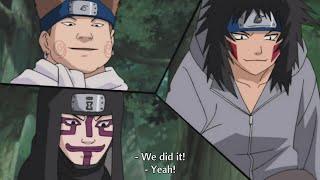 KIBA INAZUKA AND CHOJI AKIMICHI SAVES KANKURO AND TOGEHTER BATTLES WITH RYUGAN