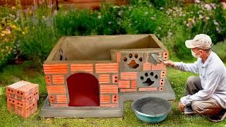 Build 2 level dream dog house for my pup from recycled materials