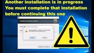 How to fix "Another installation is in progress" error