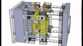 Three Plate Mould Opening Animation