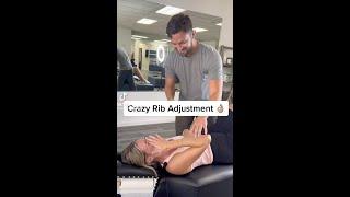 She Gets a *CRAZY* Rib Adjustment! #shorts #chiropractor