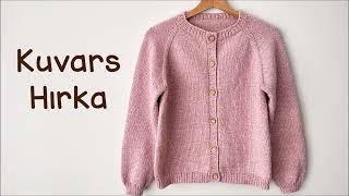 Kuvars Hırka | Yakadan Başlanan Kolay Dikişsiz Yetişkin Hırkası  | Simple Raglan Cardigan