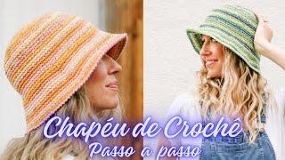 Chapéu de crochê - Fácil - Crochet Hat easy - Bucket hat super easy