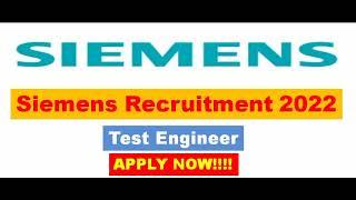 Siemens Recruitment  2022 | Freshers | Salary 50000/Month | All India Apply | Latest Job 2022