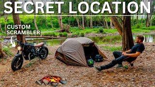  ASMR Solo MOTORCYCLE CAMPING - Silent Vlog - Beautiful Location