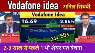 Vodafone idea share latest news,Anil simghvi, Vodafone share news today