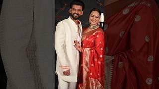 1/3 Sonakshi Sinha and Zaheer Iqbal during there Wedding Reception | ProMedia