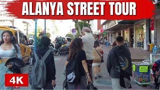 Alanya Street Tour ! Alanya City Center 2024 ! Alanya Full tour ! Alanya Antalya ! 4K 60  FPS Video