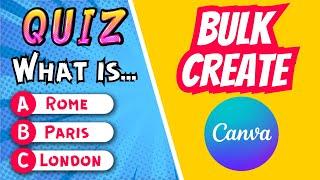 Bulk Create Quiz Videos Using Canva and AI