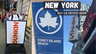 New York City Day 5 & Travel Home Day / Coney Island / Rockefeller / Katz / Virgin Atlantic Premium