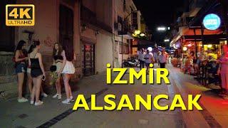 Alsancak İzmir Walking Tour 4K UHD 50fps | Discovering Izmir Alsancak Midnight stroll