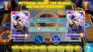 TOP GLOBAL BATTLE VS #4 GLOBAL - BATTLE OF BEST SYNERGY COMBOS - MAGIC CHESS GO GO