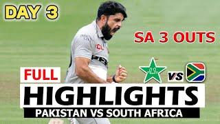 Pakistan Vs South Africa | Full Highlights | 4th Test Match Day 3 Stumps | Pak Vs Sa