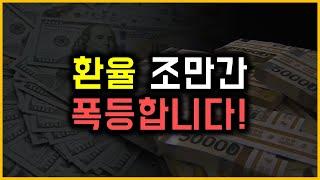 환율 조만간 폭등합니다!