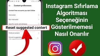 Instagram Sıfırlama Algoritması Seçeneğinin Gösterilmemesi Nasıl Onarılır | Instagram Algoritmasını