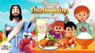 Thank you God | Thanksgiving Song with Lyrics | Kids Faith TV