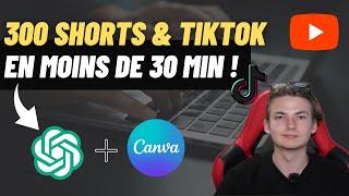 Créer 300 Shorts en 30 Minutes : Comment Dompter GRATUITEMENT la Créativité avec ChatGPT et Canva