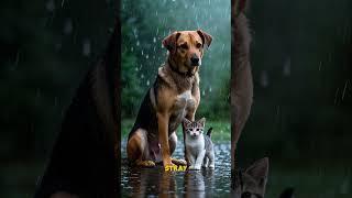 Stray Dog Refuses to Leave Alley—Then They Hear a Meow
