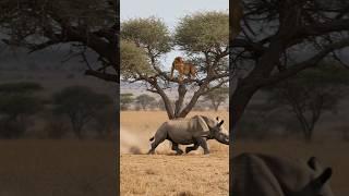 사냥에 실패한 사자의 최후! #코뿔소 #사자 #사냥 The Last of a Lion Who Failed to Hunt! #Rhinoceros #Lion #Hunt