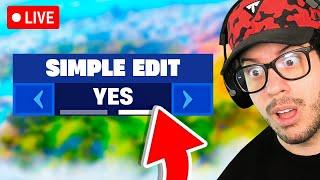 LIVE! - FORTNITE, BUT *SIMPLE EDIT* ONLY! (Live Challenge)