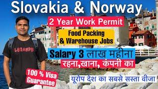 Slovakia & Norway Work permit | Salary 3 lakh Monthly | payment After Visa