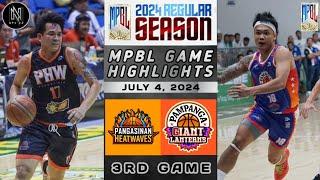 MPBL HIGHLIGHTS: PANGASINAN HEATWAVES VS PAMPANGA GIANT LANTERNS (JULY 4, 2024)