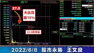 看誰在出貨?(2482連宇)2022/6/8「王文良股市永勝」