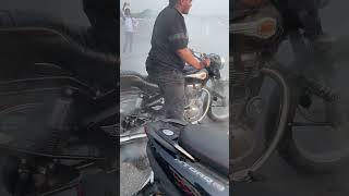 Royal Enfield Bullet 350 Burnout  #burnout #bullet350 #bullet #shorts #aryanroyvlogs