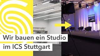 Aufbau unserer Studiolösung im ICS - Messe Stuttgart