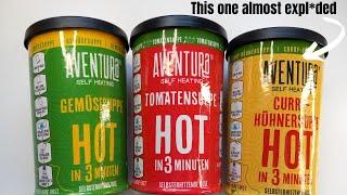 Hot soup with one button push from Aventura! Will it work?!#tastetest #Aventura #ASMR #survival