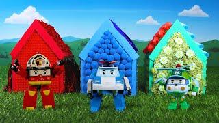 POLI Decora las Casas│Cuatro Colores Casas│Juguetes para Niños│Robocar POLI TV español