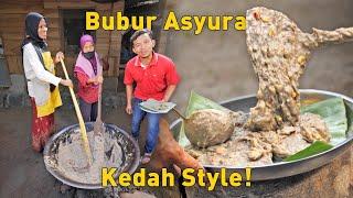 Masak Bubur Asyura Dalam KAWAH Guna KAYU API | Resepi Tok Kedah