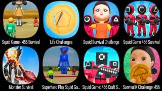 Squid Game 456 Survival, Life Challenge, Squid Survival Challenge, Squid Game 456 Craft Survival ...