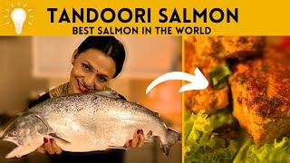 TANDOORI SALMON | Easy, Juicy & Delicious BAKED SALMON + How to Fillet a Whole Salmon