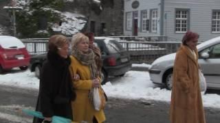4 Sisters visiting Monschau in wintertime full HD 1080p.