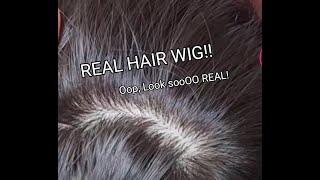 VinaHK【067】High Quality Real Hair Wig Demonstrations｜Short Layer Hair Wig｜Short Curly Hair｜