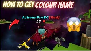 How To Get Colour Name For Free in Bedwars Blockman Go