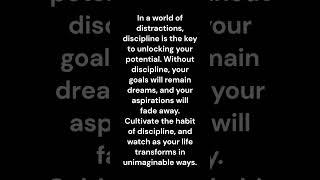 In a World of Distractions, Discipline is the Key (Quotes by AI)