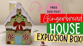 Gingerbread House Explosion Box - Cricut Christmas Ideas